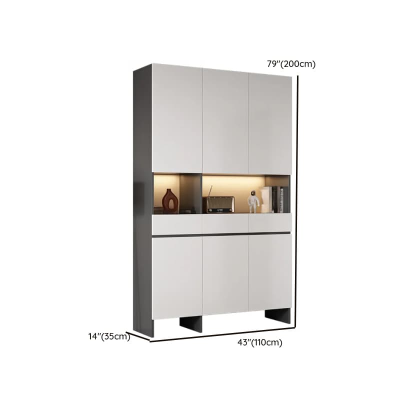 Trendy Rectangle Accent Cabinet with Hutch, Changeable Shelf, Groove Handles, Multi-Color Top, and Soft Close Drawer - image 16