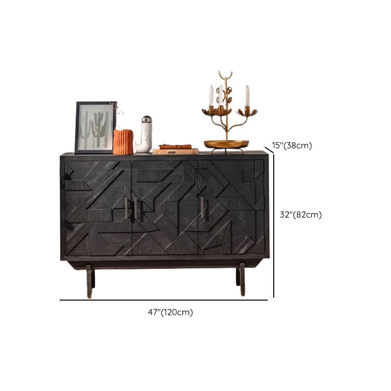 Modern Simple Style Rectangle Standalone Accent Chest with Lumber Drawer in Ink - image 12