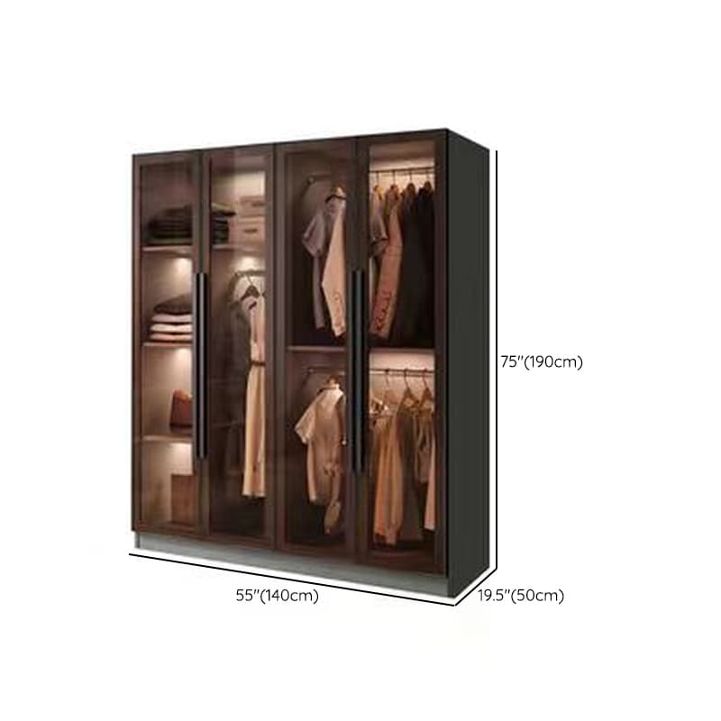 Ink Casual Lumber Wardrobe with Soft Close Door, Interior Shelves, and Hanging Rod - image 14