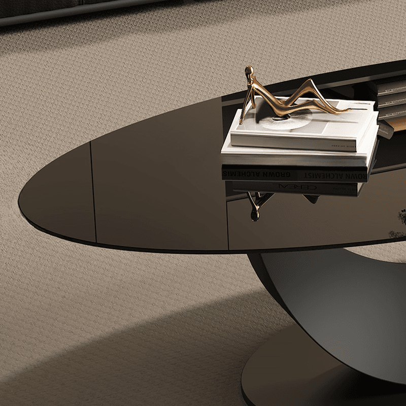 Casual Oblong Tempered Glass Accent Table with Plinth Base, Double Nesting/Single Set - image 9
