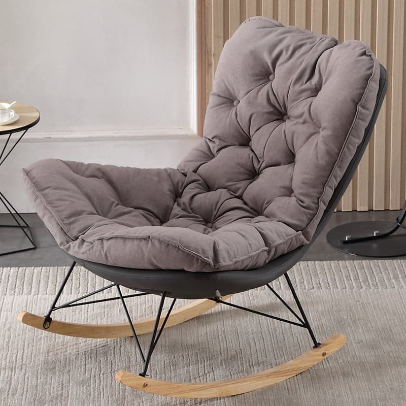 Modish Upholstered Rocking Accent Chair - image 4