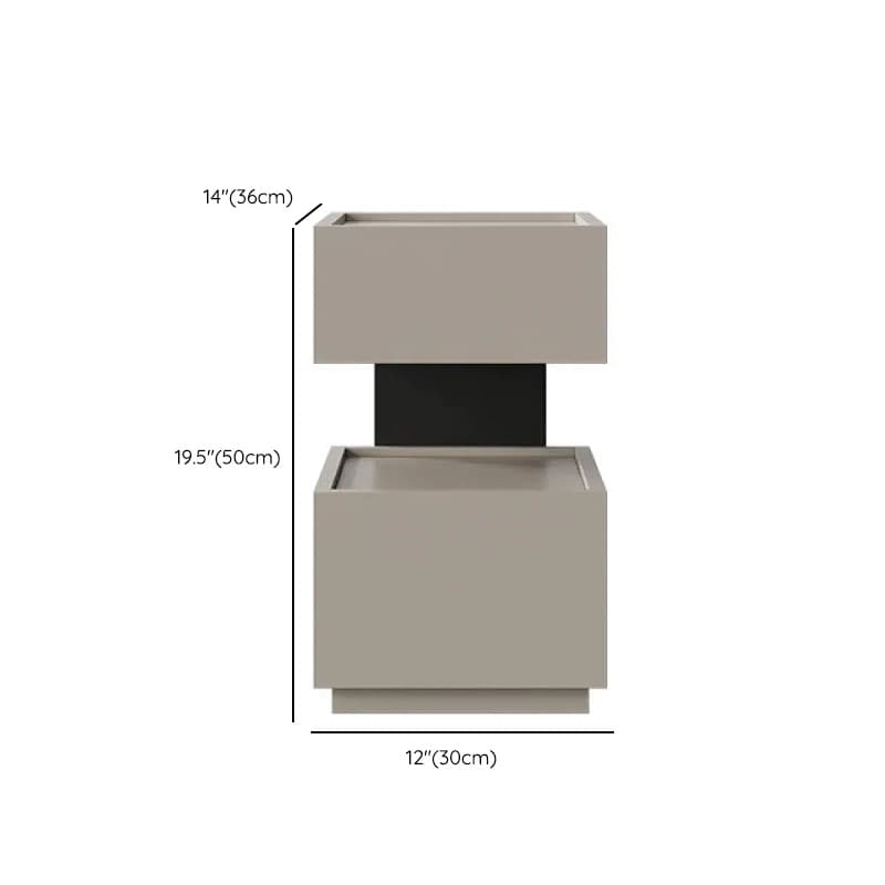 Modish Nightstand With Drawer Organization Featuring 2 Drawers, 1 Shelf, and Lumber Countertop - image 14