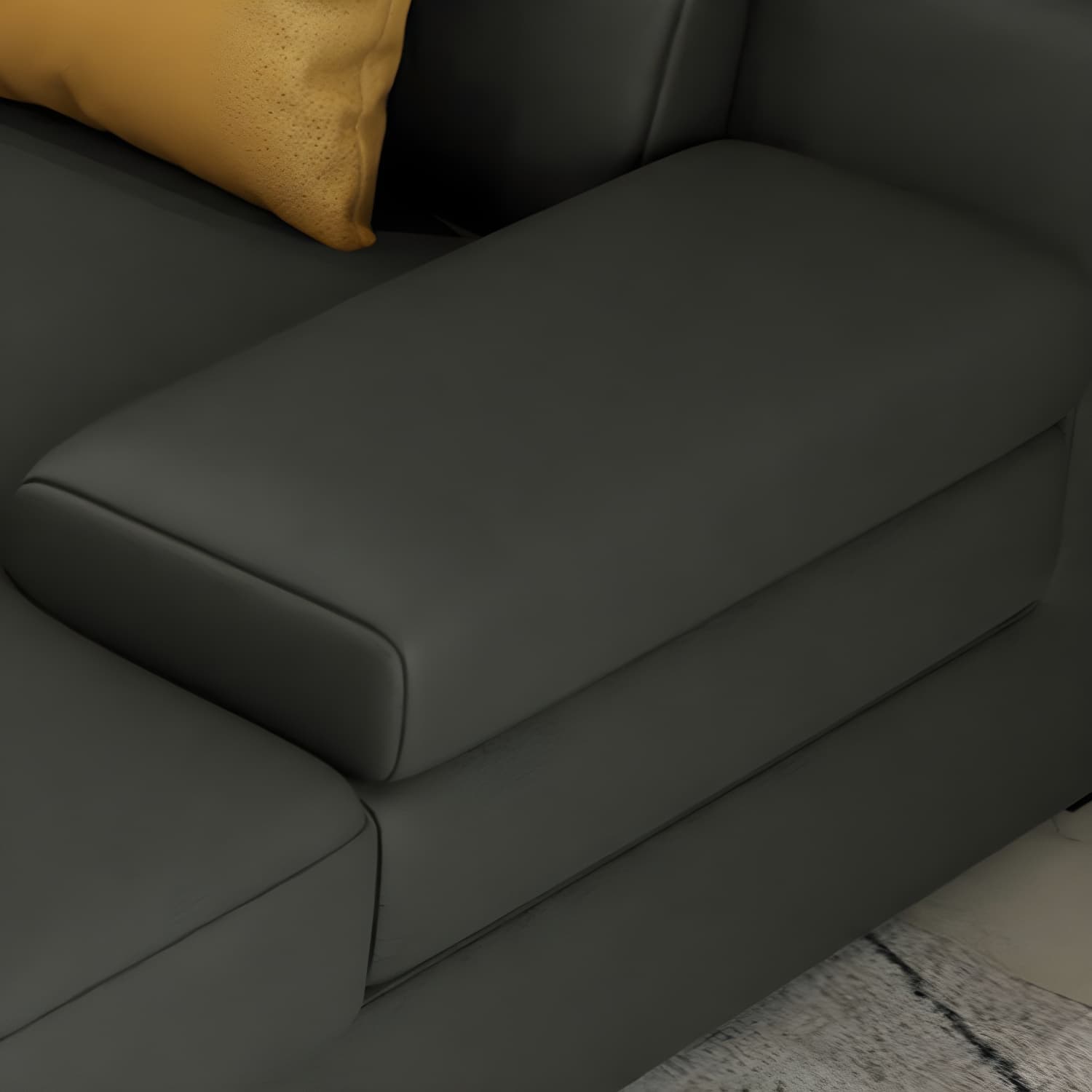 Modern L-Shape Sofa Chaise in Large Size with Cushion Back and Sponge Seat Fill - image 13