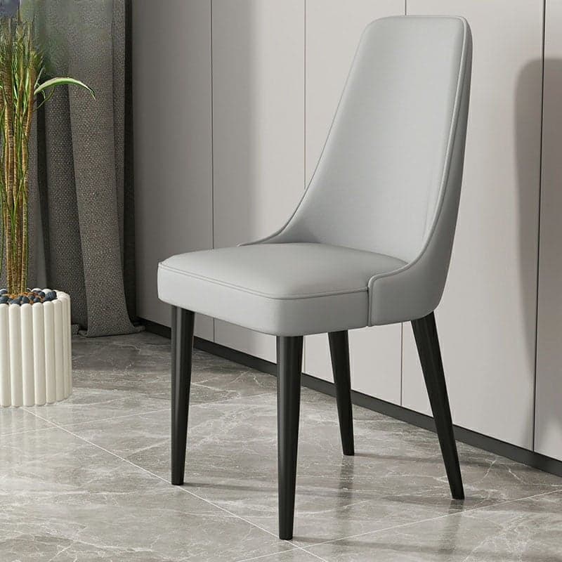 Mid-Century Modern Armless Faux Leather Kitchen and Dining Side Chair in Parsons Style - image 10