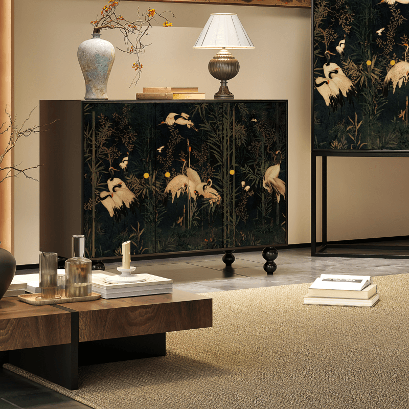 Trendy Rectangle Standalone Accent Cabinet in Ink with Manufactured Wood and Cabinet Knobs - image 14