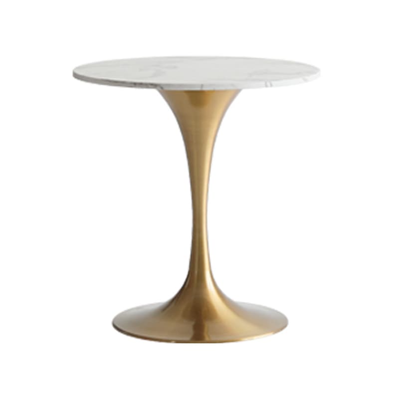 Standard Table Height Round Marble Stone Fixed Table for 2 in a Glamorous/Casual Style - image 7