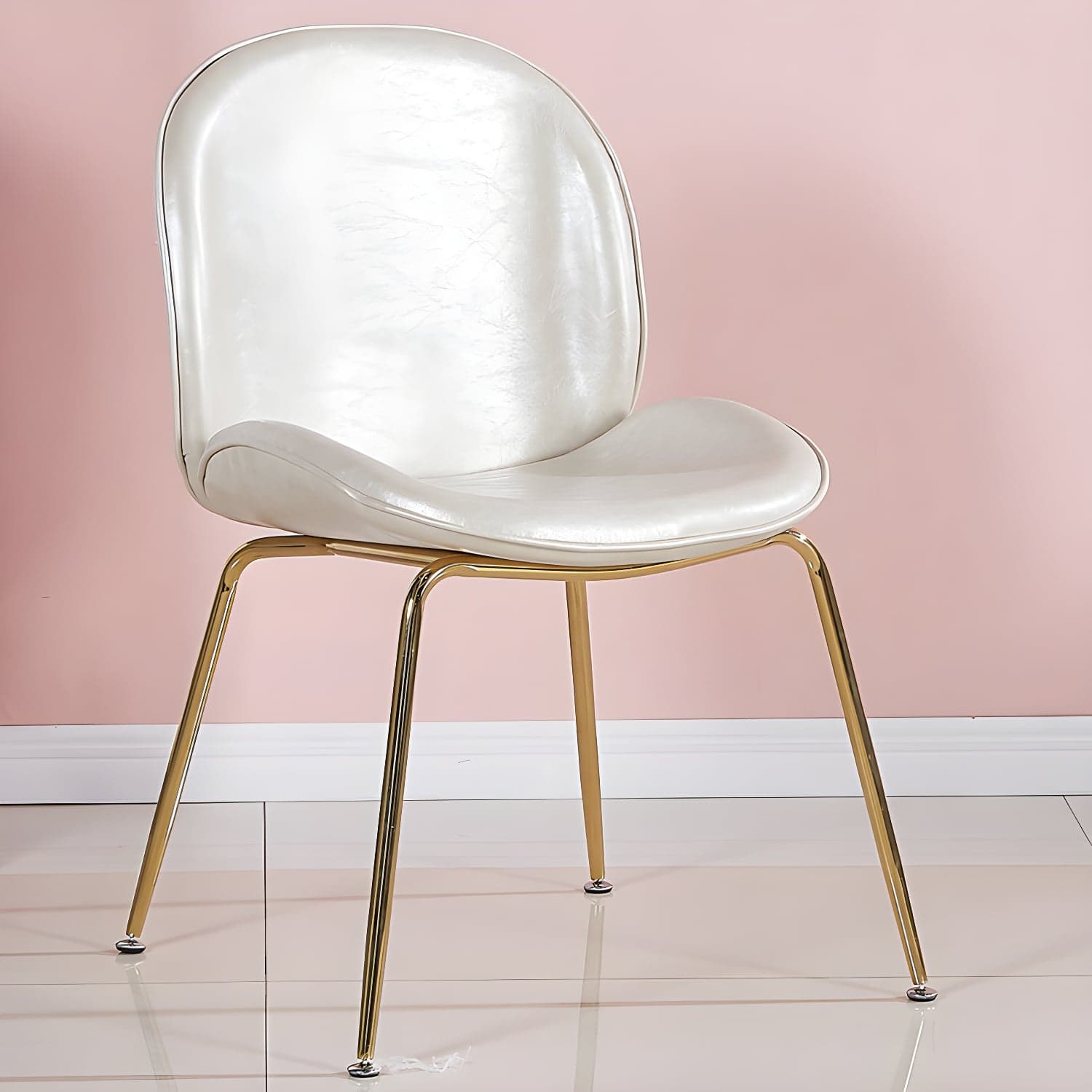 Metal Scandinavian Restaurant Side Chair Matte Finish Wingback Dining Chair - image 10