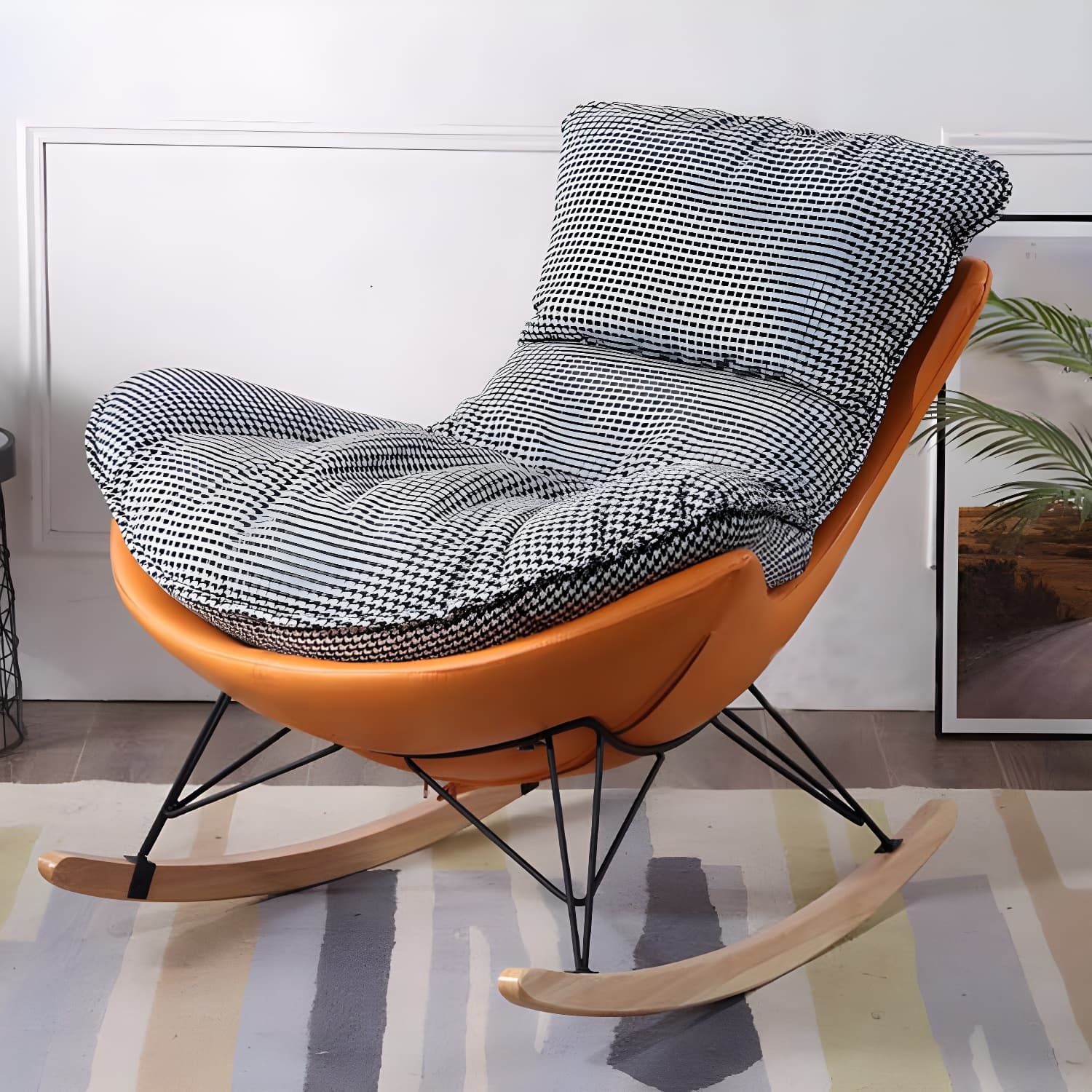 Modern Style Single Rocking Chair Indoor Lazy Sofa Rocking Chair for Living - image 12