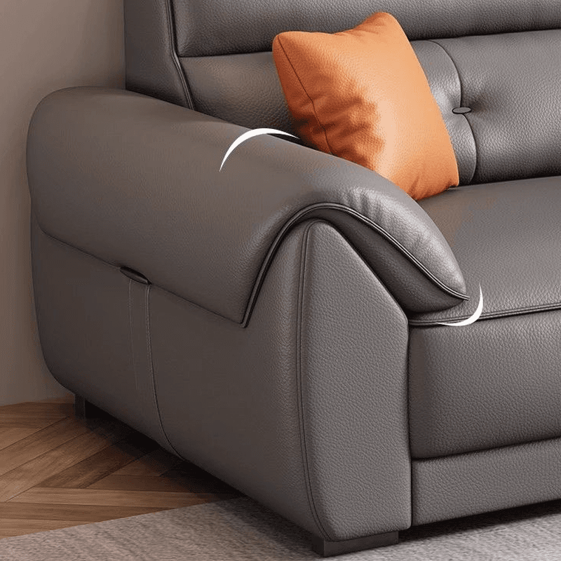 Casual Straight Scratch-repellent Sofa in Dove Grey with Horizontal Orientation, Latex Seat Fill, and Flared Arm - image 7