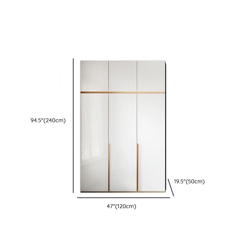 Multicolor/White/Natural Color Art Deco Composite Wood Cabinet Armoire with Hanging Rod, Interior Shelves, Soft Close Door and Soft Close Drawer - image 20
