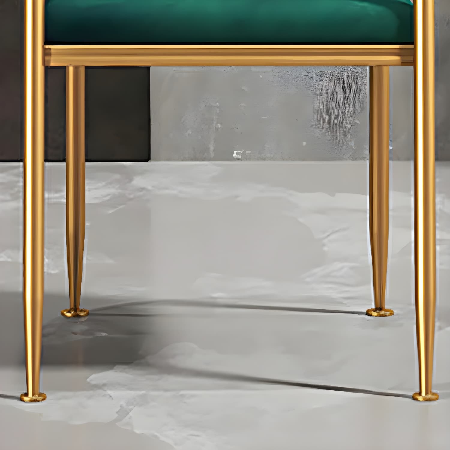 Glam Gold Metal Arm Chair Open Back Dining Side Chair with Upholstered - image 19