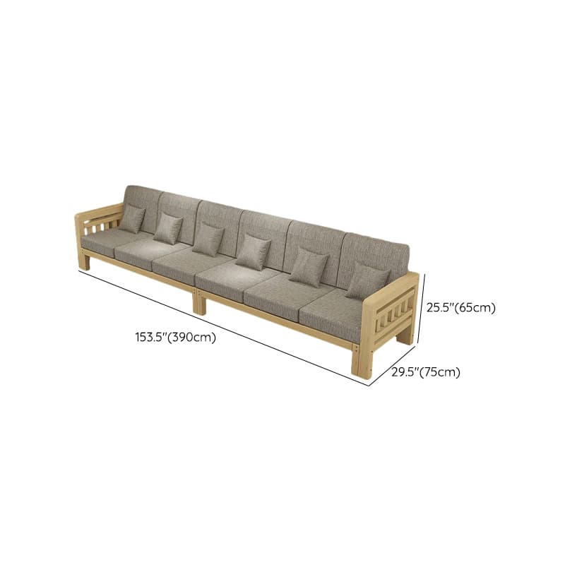 Cosy Cotton and Linen 2-Piece Sectional Sofa with Stylish Wooden Frame - image 14