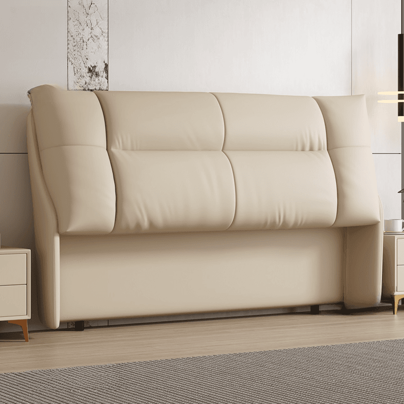 Trendy Panel Headboard in Natural Wood with No Distressing, Rectangle Shape for King/Queen/Full Bed, Cotton Upholstery Fill, Standard Height - image 9