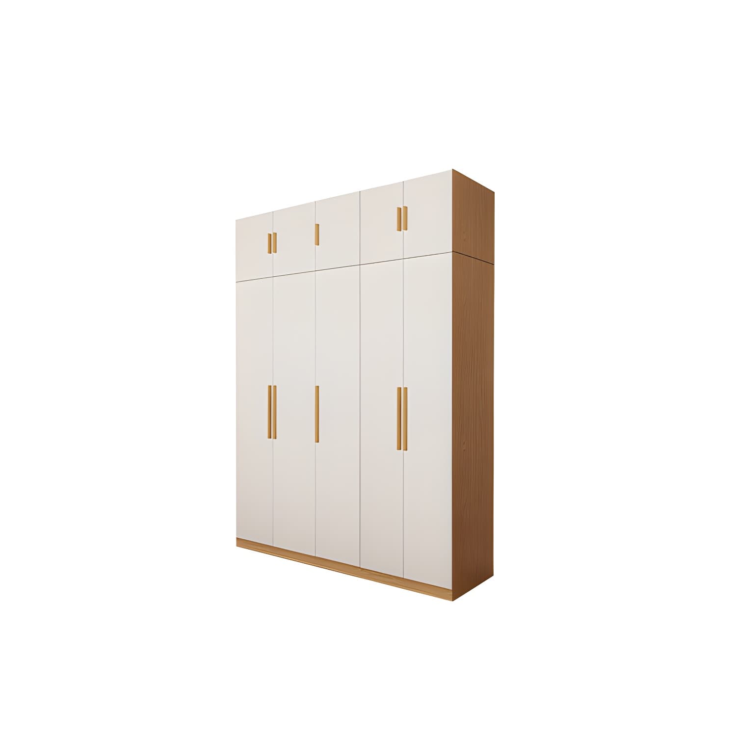 Contemporary Style Wardrobe Wooden Bedroom Closet with Hinged Door - image 9