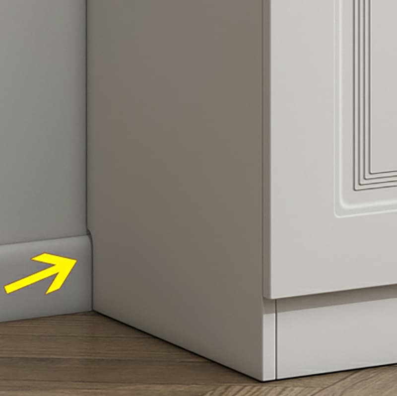 White Modern Wood Sideboard with Drawer and Cabinet with Adjustable Shelves - image 7