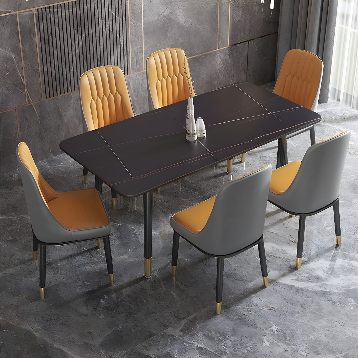 Simplicity Furniture Rectangle Stone Dining Room Table for Dining Room - image 6