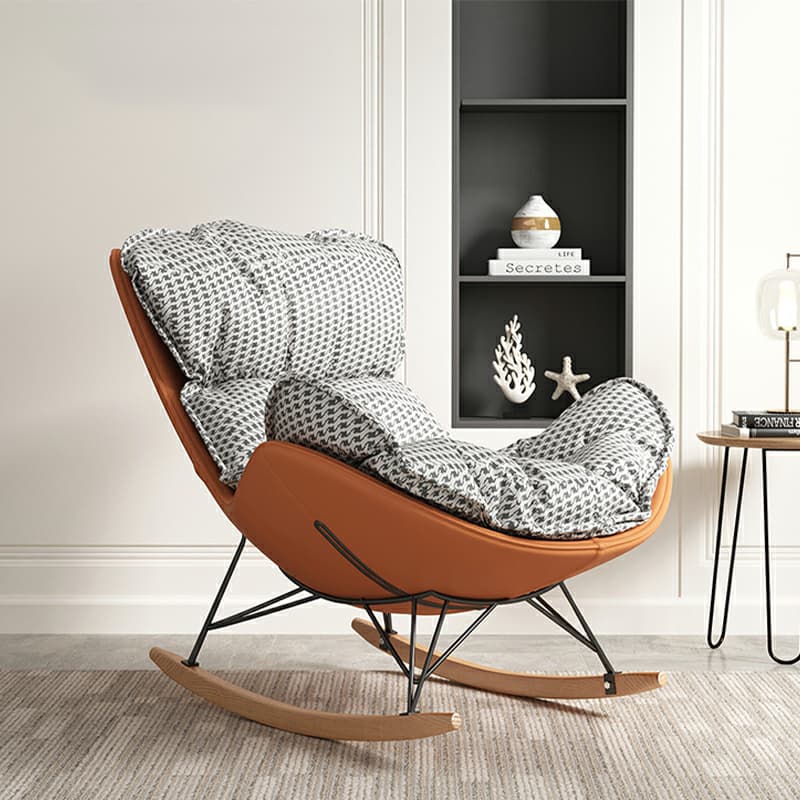 Elegant and Comfortable Upholstered Rocking Chair - Modern Design for Stylish Indoor Spaces - image 3