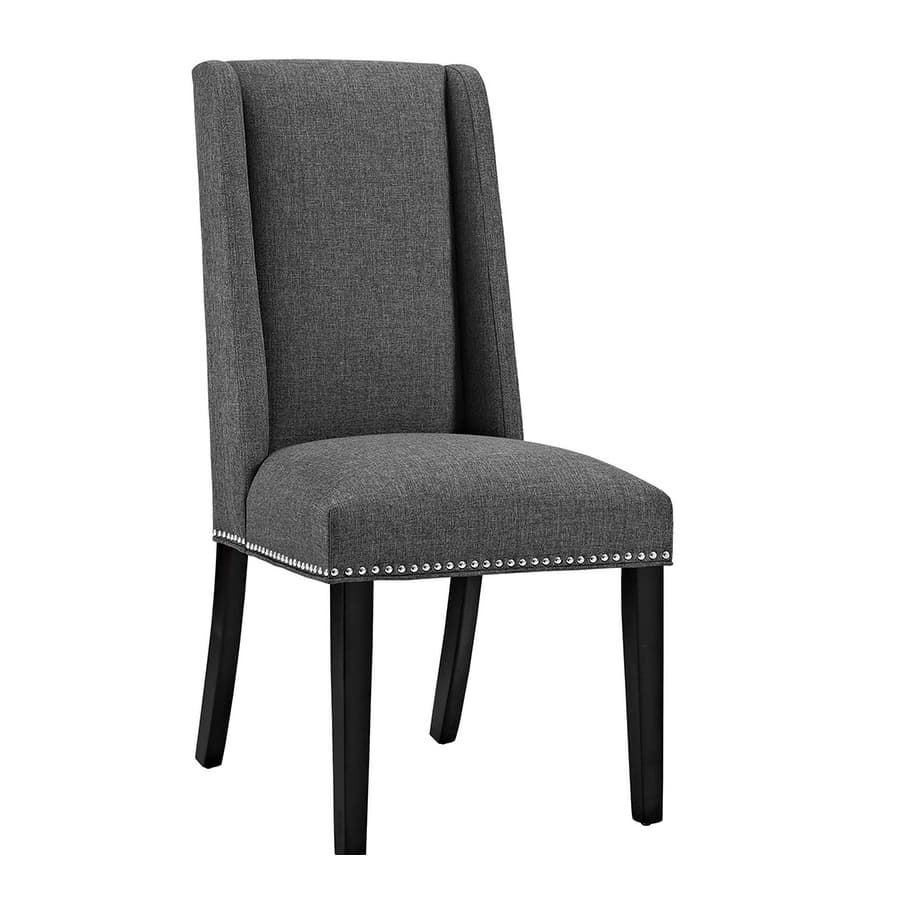 Flannel/Linen/PU Upholstered Stable Framed Armless Chair with Parsons Back and Nailhead Trim for Dinette in a Trendy Style - image 17