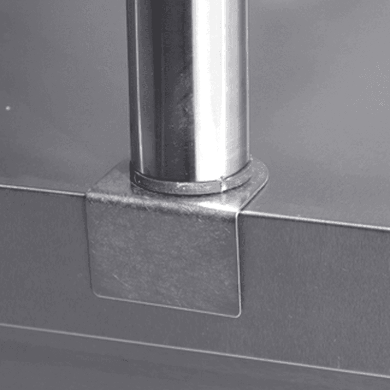 Silver Scullery Sink Cabinet with Reflecting Stainless Alloy Countertop, Self-supporting and Culinary Equipment Storage - image 10