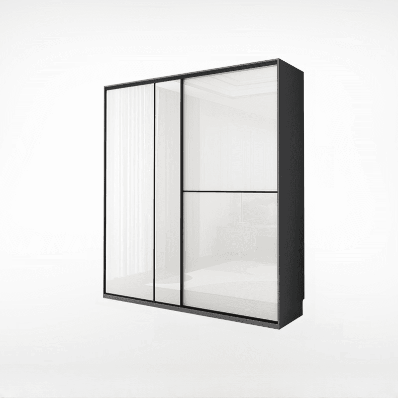 Art Deco Freestanding Chalk Manufactured Wood Cabinet Armoire with Hanging Rod, Interior Shelves & Soft Close Drawer - image 10