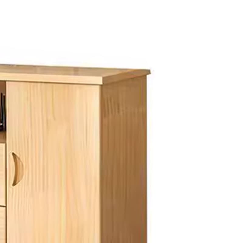 16" Wide Pine Wood Sideboard Table with Doors and Drawers for Living Room - image 7