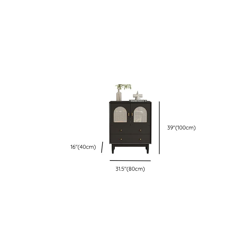 Matte Black Simplistic Wardrobe Combo with 2 Interior Shelves - image 6