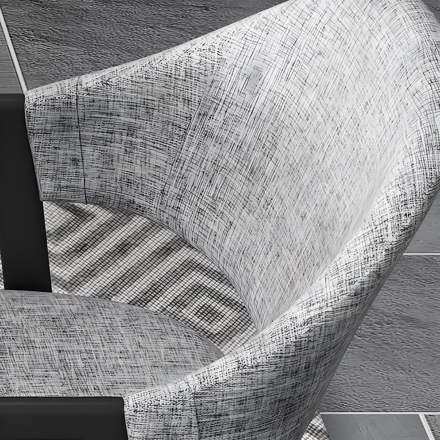 Modern Style Iron Arm Chair Open Back Dining Side Chair with Upholstered - image 18