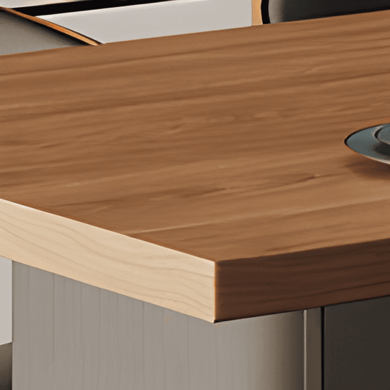 Dining Table Set with Ash Wood Top, Two-sided Pedestal Base, Padded Chair with Back for 6 People/4 People in Auburn - image 10