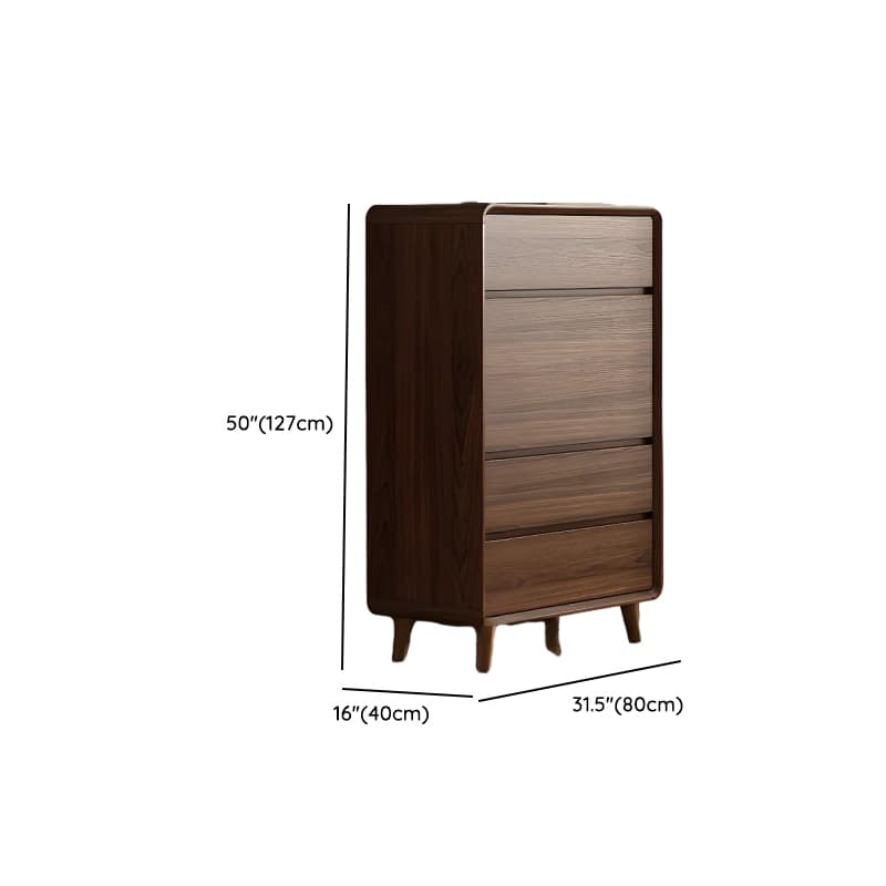 Cocoa Retro Rubberwood Console Dresser/Semainier with 6/9/5 Drawers, Horizontal/Vertical for Sleeping Quarters - image 15
