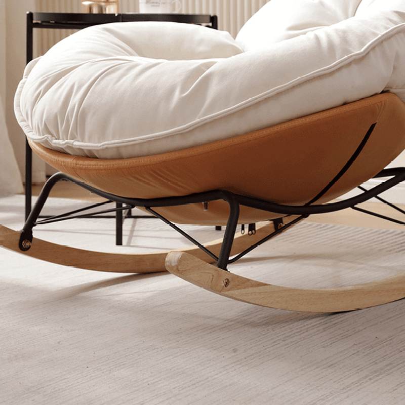 Chalk Simple 2 Piece Set Rocking Chair with Ottoman, Scratch-tolerant and Padded Upholstery - image 17