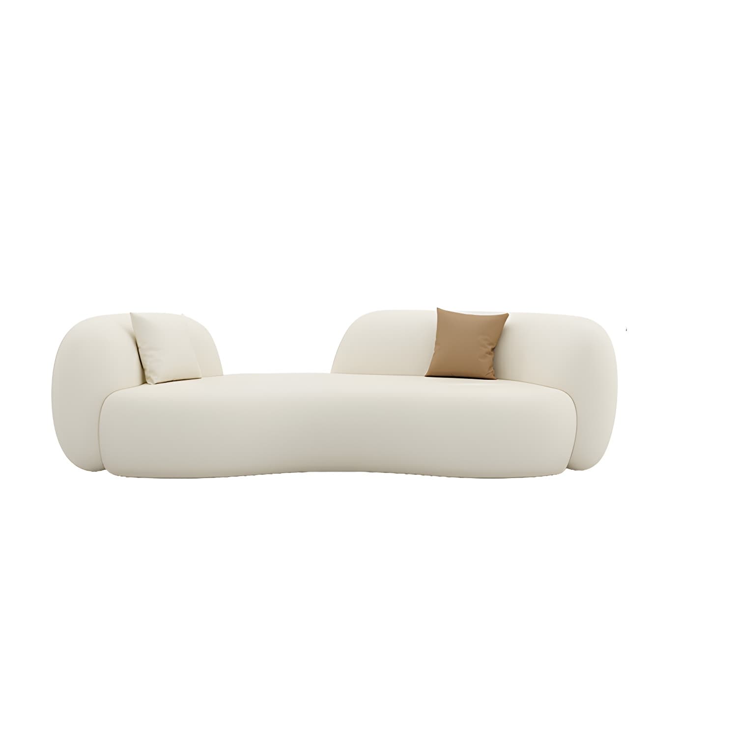 Scandinavian Style Standard 21-28 inches White Wood Sofa Without Storage, No Distressing - image 5