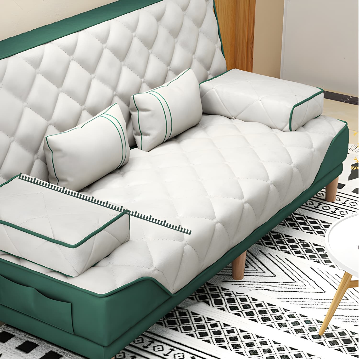 Contemporary Tight Back Convertible Sofa and Chaise with Pillow Top Arm - image 20