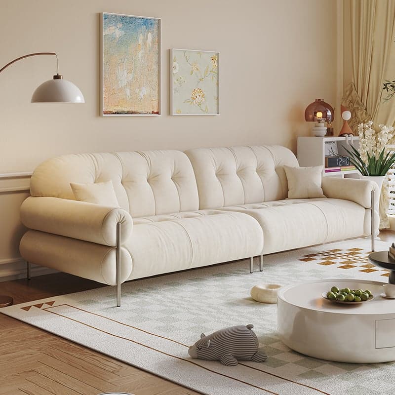 Modish Solid Color Stain Resistant Standard Sofa/Loveseat for 3-seater/4-seater/5 Person