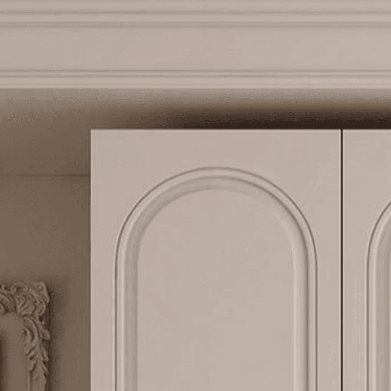 Chalk Minimalist Laminate Cabinet Armoire with Compartments, Interior Shelves, and Clothing Rod - image 5