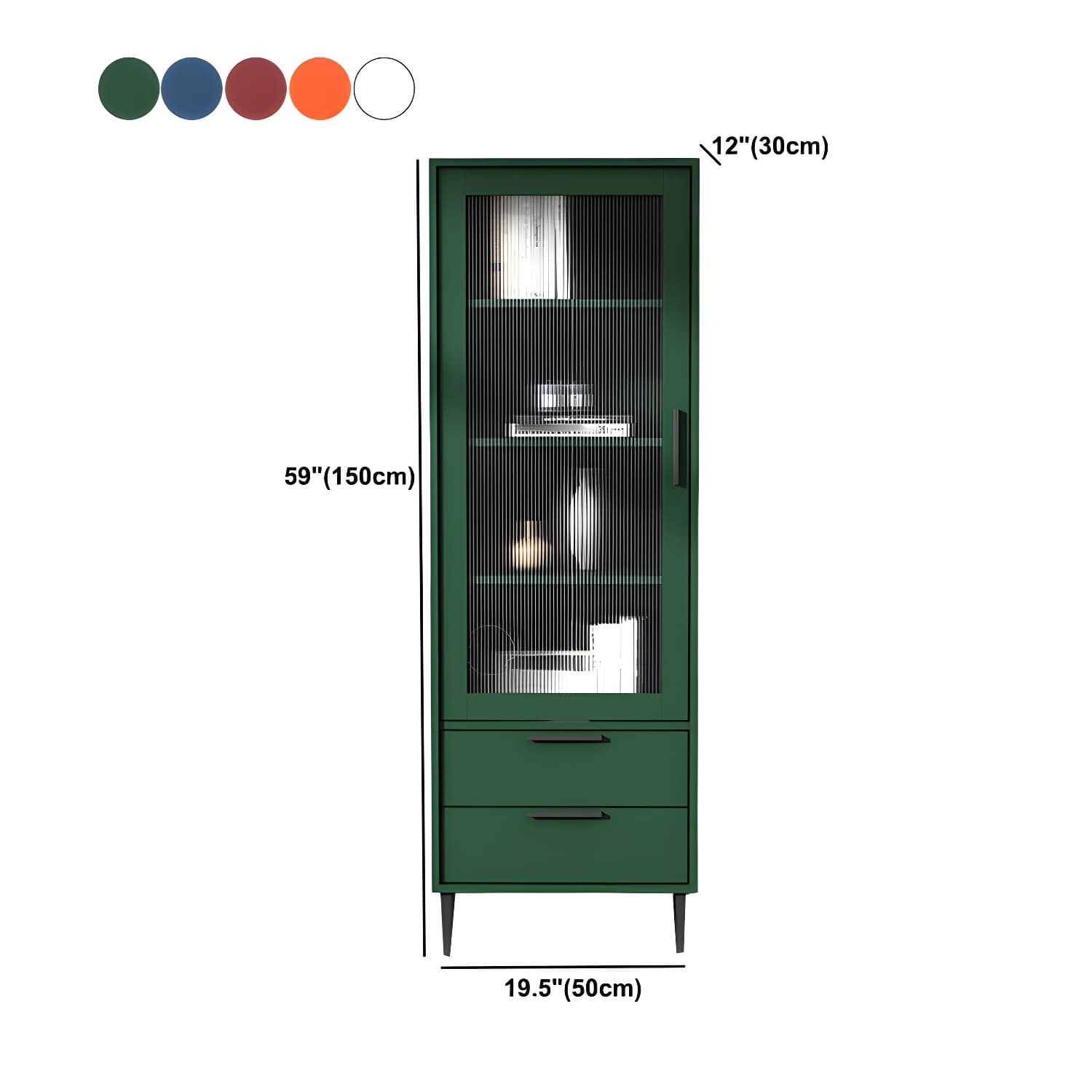 Contemporary Wooden Accent Cabinet with Glass Door and 2 Drawers - image 16