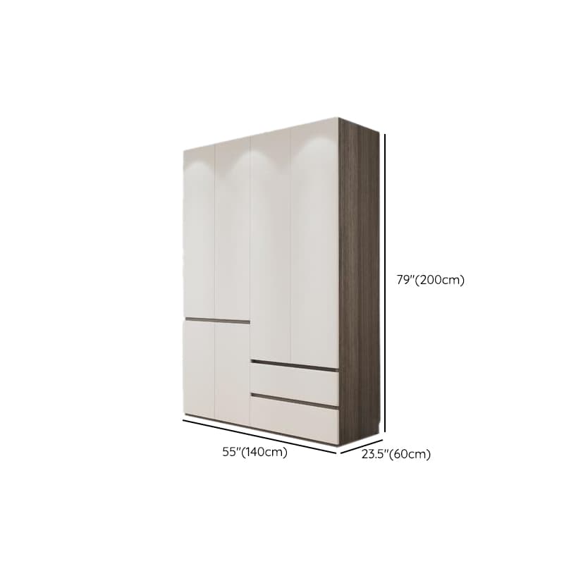 White Modish Wooden Independent Armoire Cabinet with Soft Close Drawer, Soft Close Door, and Interior Shelves - image 11