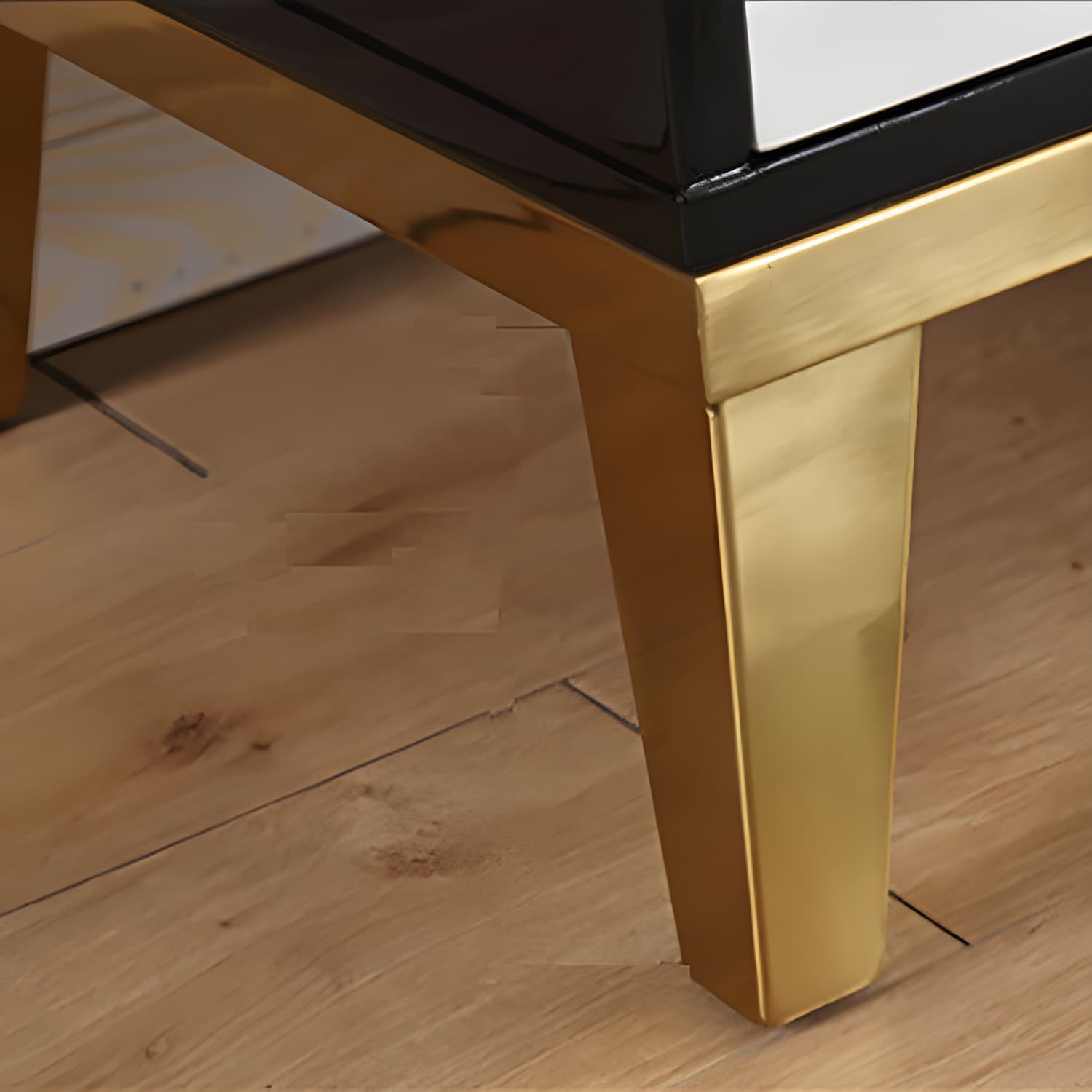 Enclosed Storage Media Console Glass TV Stand Console with Drawers - image 8