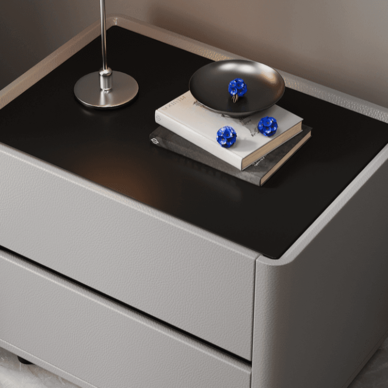 Organic Modern Nightstand With Drawer Organization Featuring 2 Drawers and Stone Countertop - image 9