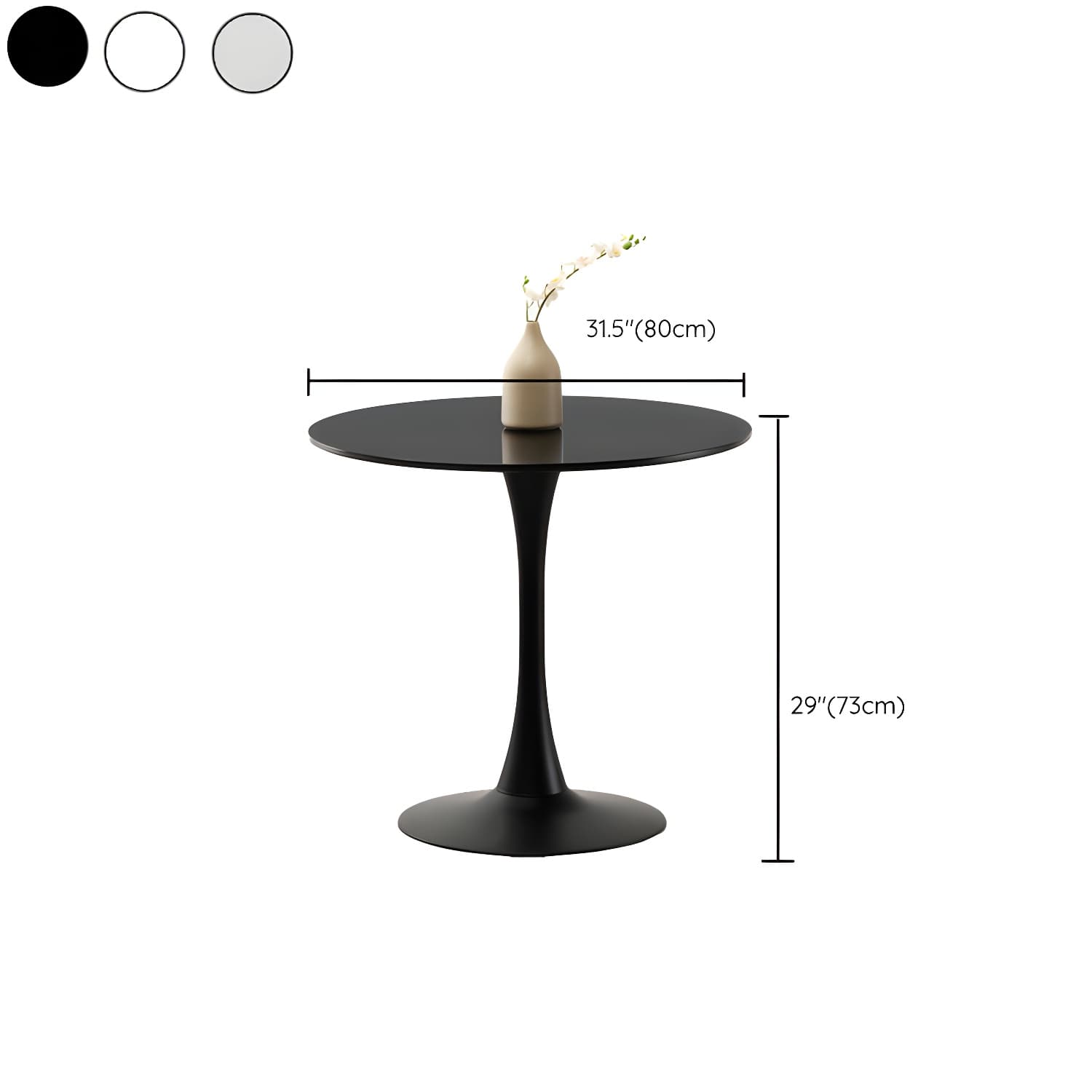 Tulip Dining Table Round Dining Table for Kitchen Dining Room - image 13