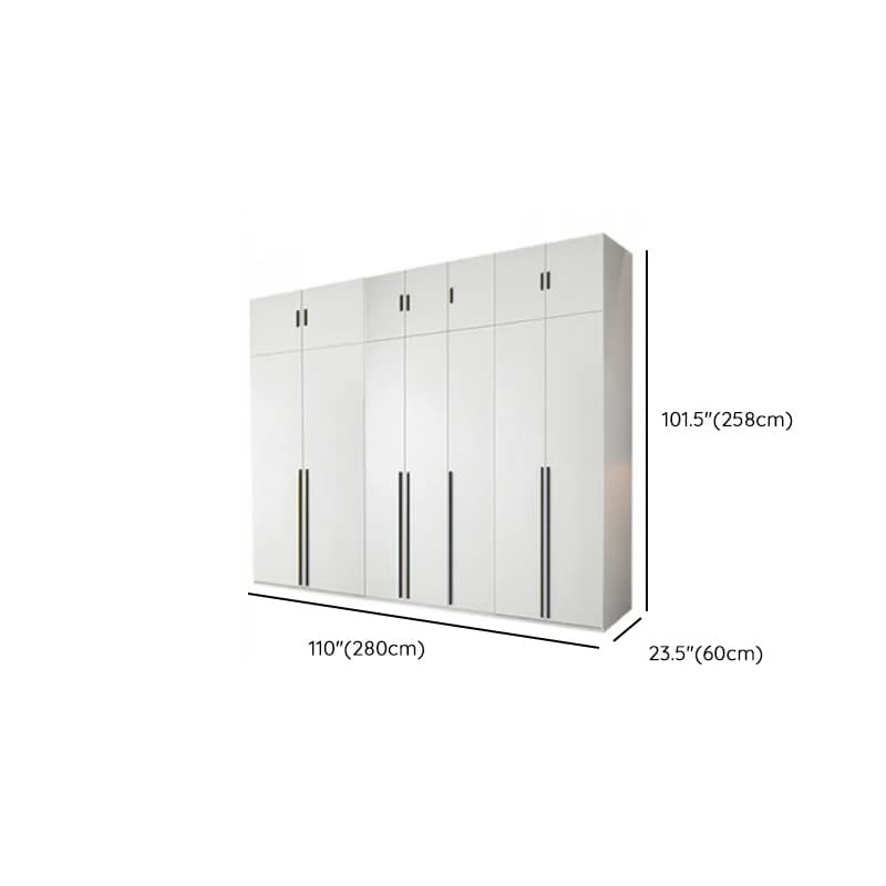 White Lumber Detached Wardrobe Closet with Soft Close Drawer, Door, Interior Shelves, and Clothing Rod - image 32