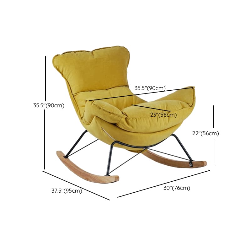 Comfortable Upholstered Rocking Chair with Solid Wood Frame for Modern Home Decor - image 22