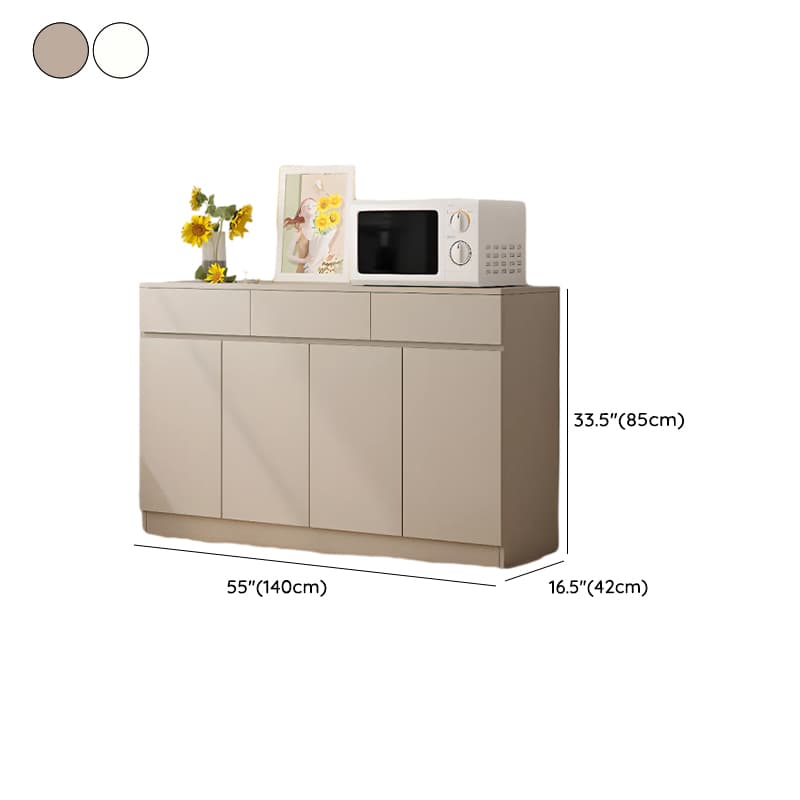 Simple Sideboard with Multiple Drawers, Closet Cabinet, Standard and Narrow Sizes, 1 or 2 Shelves, Wood Countertop, 2 to 5 Doors - image 16
