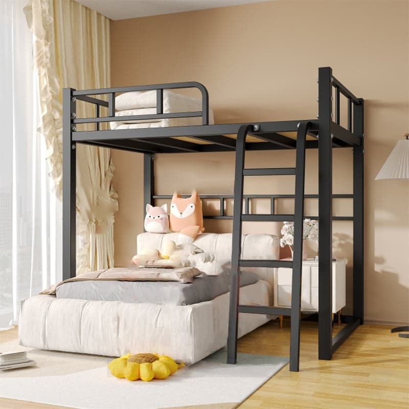 Coal Art Deco Bunk Bed with Stair