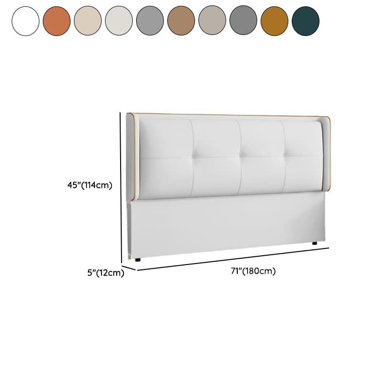 Simplistic Wingback Headboard with No Distressing, Piled Tufted Rectangular Design for Queen Bed, Featuring Sponge Upholstery and Standard Height - image 15