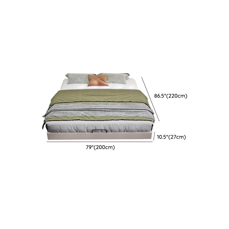 White Contemporary Solid Color Floating Bed with Lighted Headboard - image 19