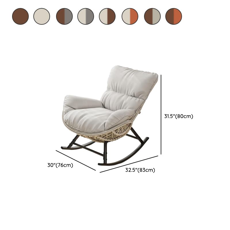 Trendy Upholstered Rocking Chair with Plush Cushioning - image 18