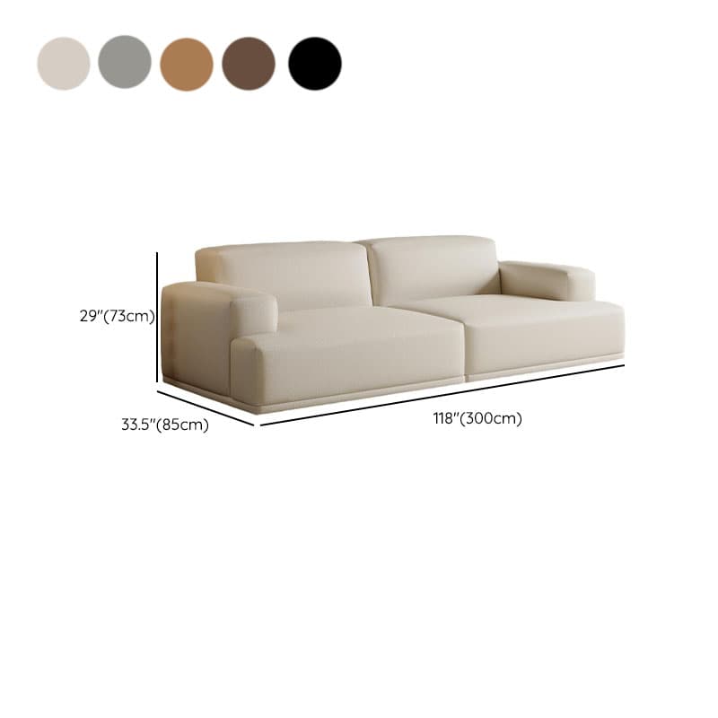 Modish Solid Color Standard Sofa in Black/Light Brown/Coffee for 5 Person/4-seater/3-seater - image 22
