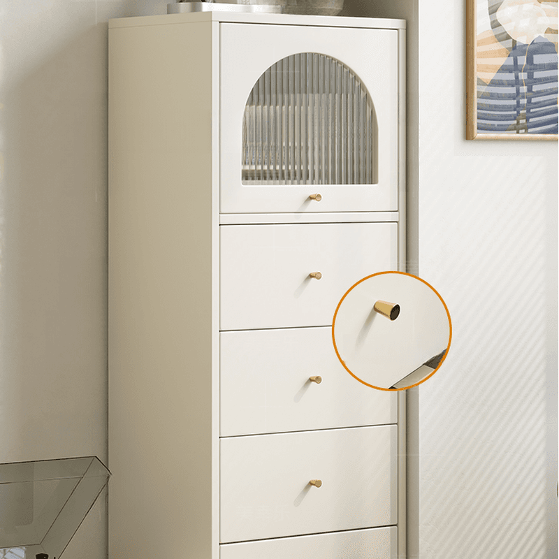 Chalk French Provincial Raw Wood Combo Dresser for Parlor with 5/6/4 Drawers and Hutch in Vertical Orientation - image 5