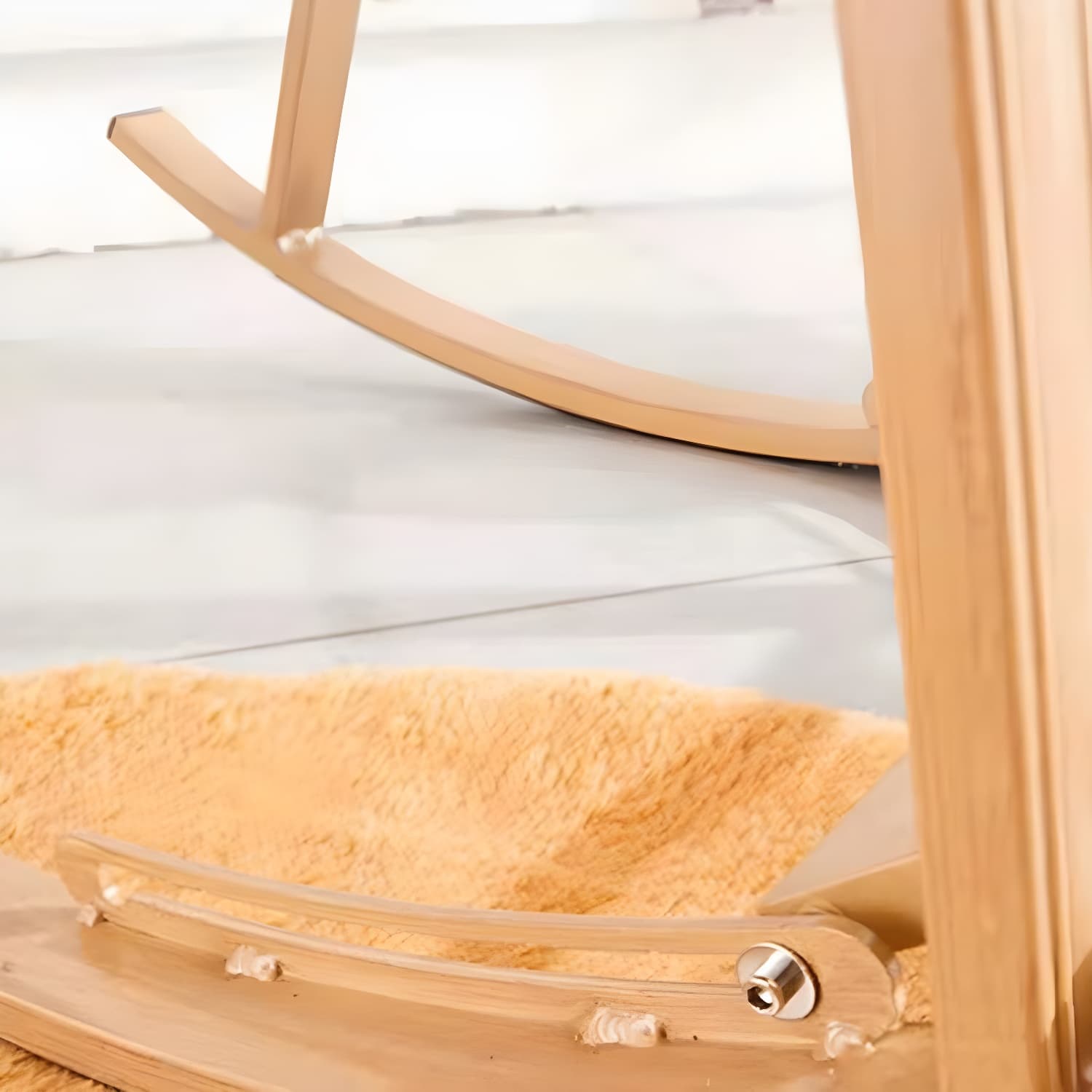 Modern Style Wood Rocking Chair Single Home Lounge Lazy Sofa Chair - image 9