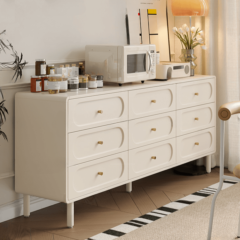 Chalk Casual Natural Wood Bachelor Chest/Console Dresser with 4/8 Drawers in Vertical/Horizontal Orientation - image 3